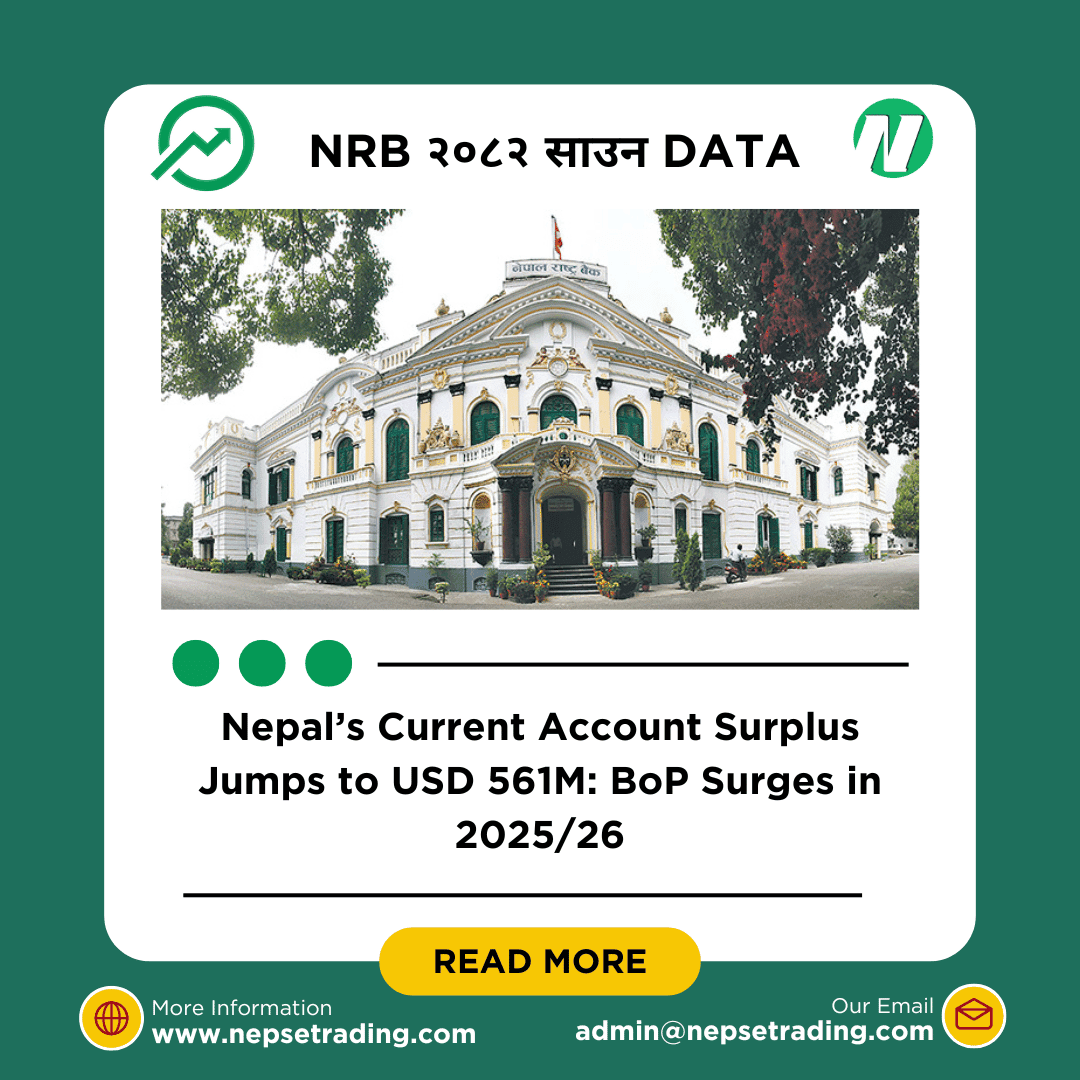 Nepal’s Current Account Surplus Jumps to USD 561M: BoP Surges in 2025/26