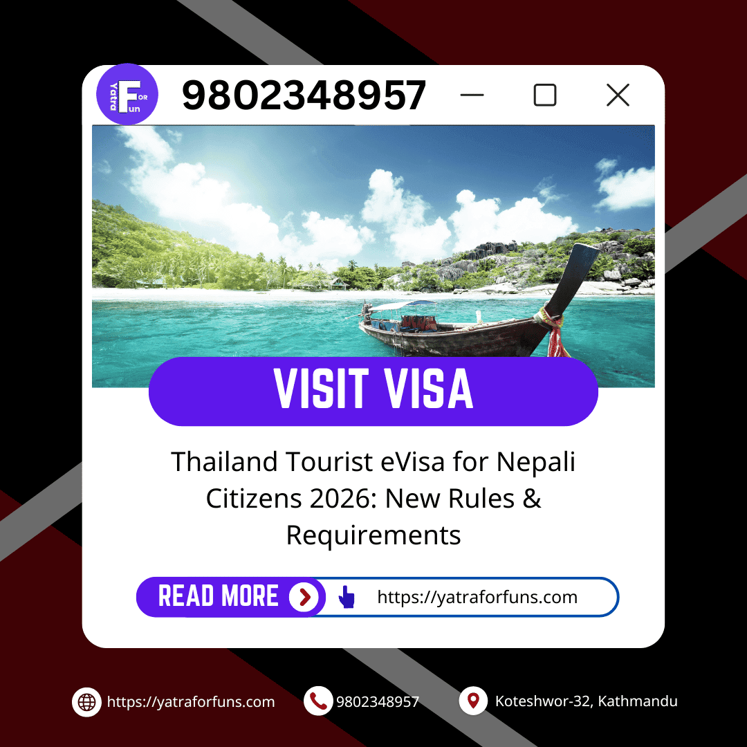 Thailand Tourist eVisa for Nepali Citizens 2026: New Rules & Requirements