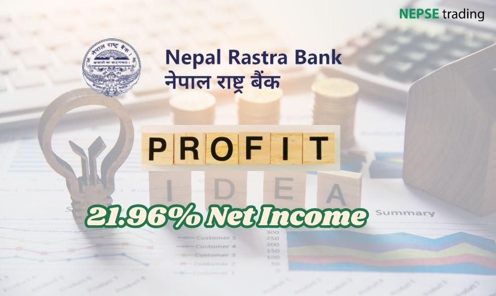 Nepal Rastra Bank Reports 21.96% Net Income Growth in FY 2080/81