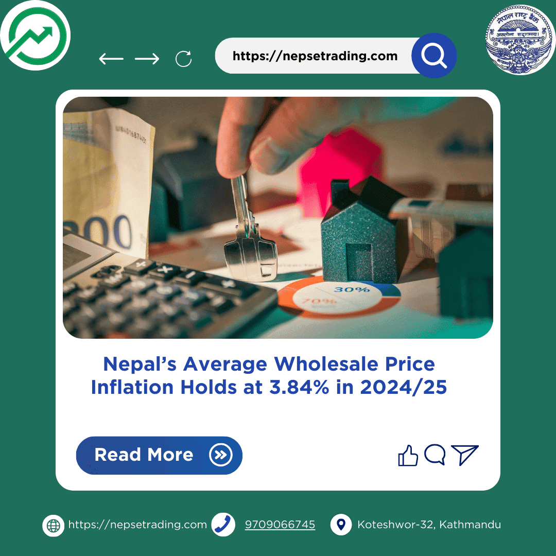 Nepal’s Average Wholesale Price Inflation Holds at 3.84% in 2024/25