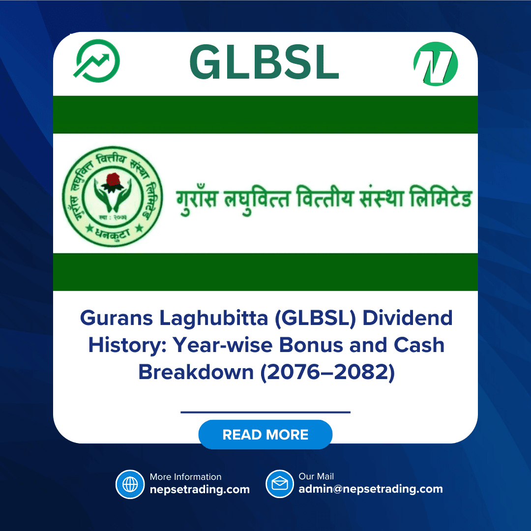 Gurans Laghubitta (GLBSL) Dividend History: Year-wise Bonus and Cash Breakdown (2076–2082)