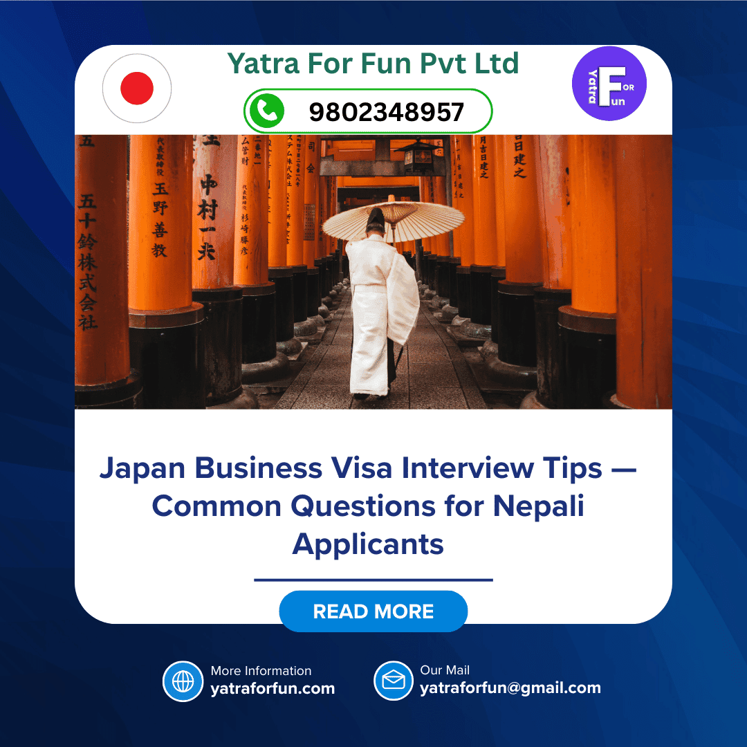 Japan Business Visa Interview Tips — Common Questions for Nepali Applicants