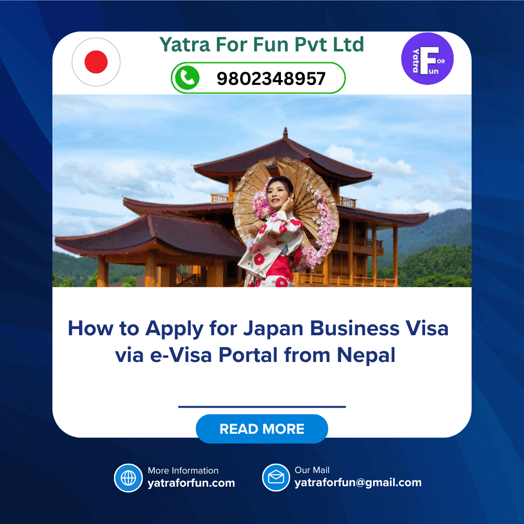 How to Apply for Japan Business Visa via e-Visa Portal from Nepal