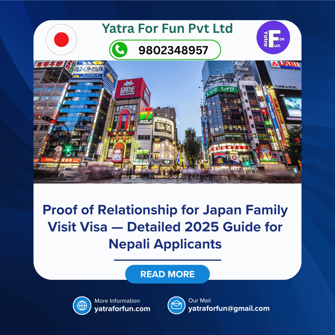 Proof of Relationship for Japan Family Visit Visa — Detailed 2025 Guide for Nepali Applicants