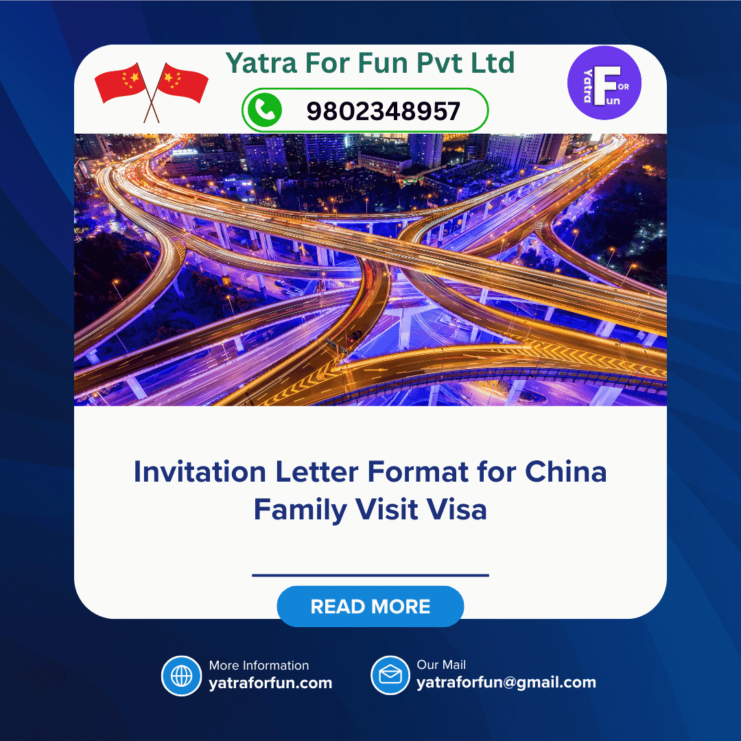 Invitation Letter Format for China Family Visit Visa