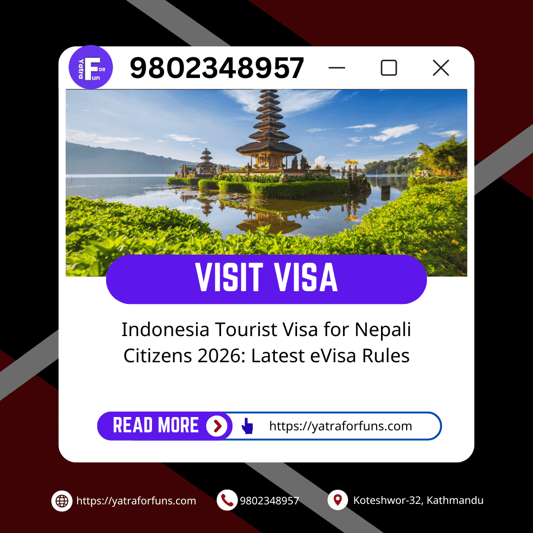 Indonesia Tourist Visa for Nepali Citizens 2026: Latest eVisa Rules