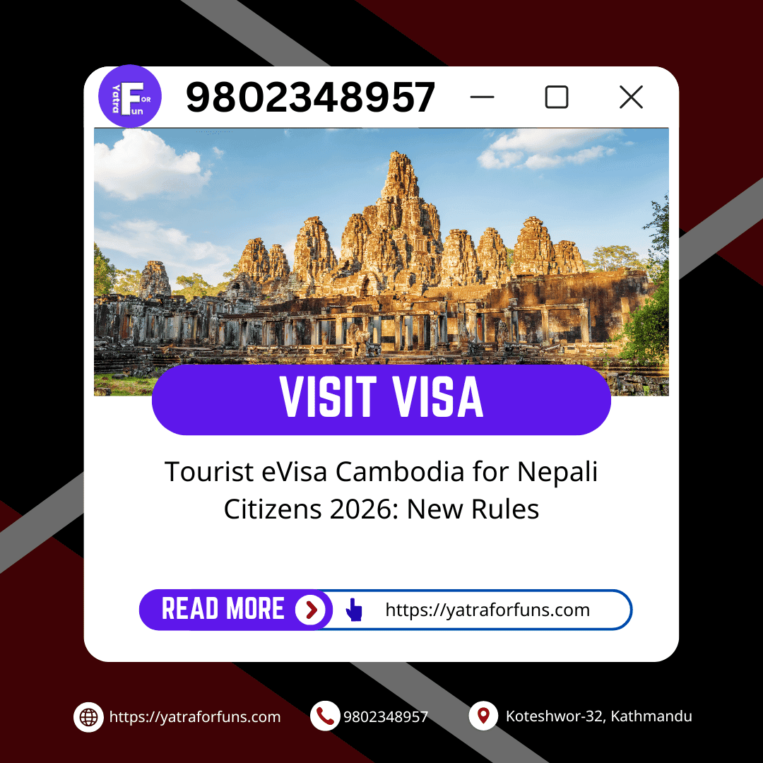 Tourist eVisa Cambodia for Nepali Citizens 2026: New Rules