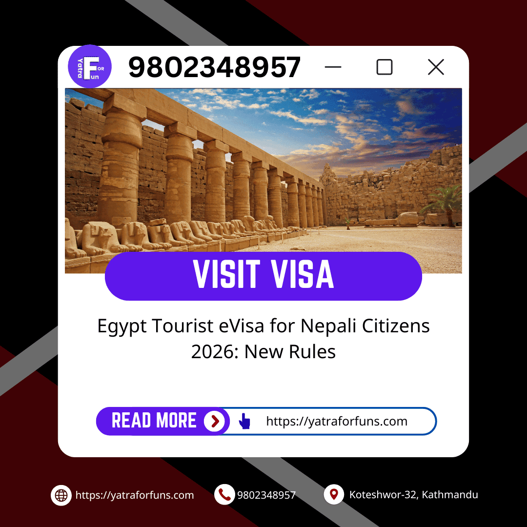 Egypt Tourist eVisa for Nepali Citizens 2026: New Rules