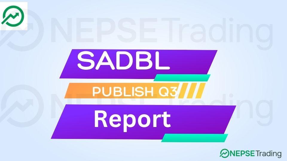 Financial statement of SADBL up to the third quarter 