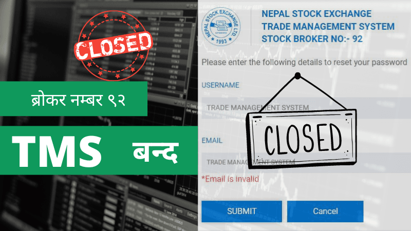 NEPSE closed the TMS of broker number 92 for non-payment of fees