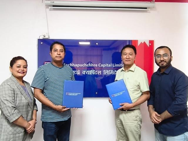 Machhapuchchhre Capital Limited and Upper Syange Hydropower Limited Sign Share Registrar Service Agreement
