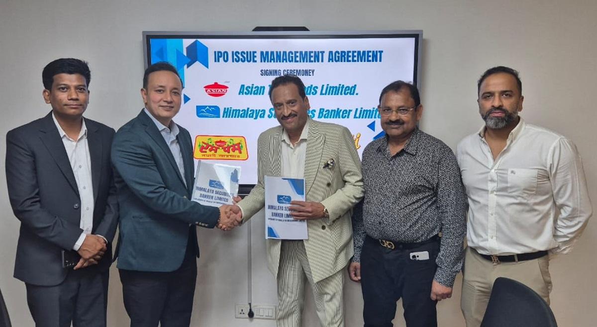 एसियन थाइ फुड्स र हिमालयन सेक्युरिटीज बैंकरबीच आइपिओ व्यवस्थापन सम्झौता