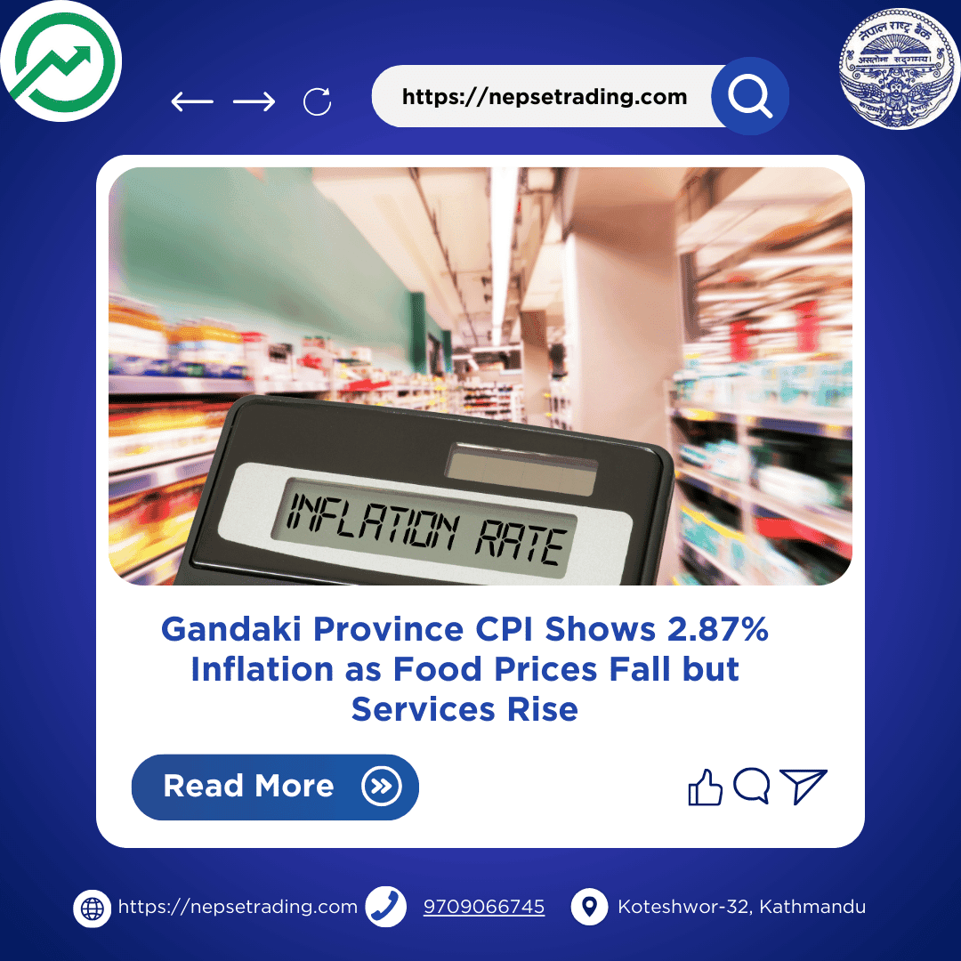 Gandaki Province CPI Shows 2.87% Inflation as Food Prices Fall but Services Rise