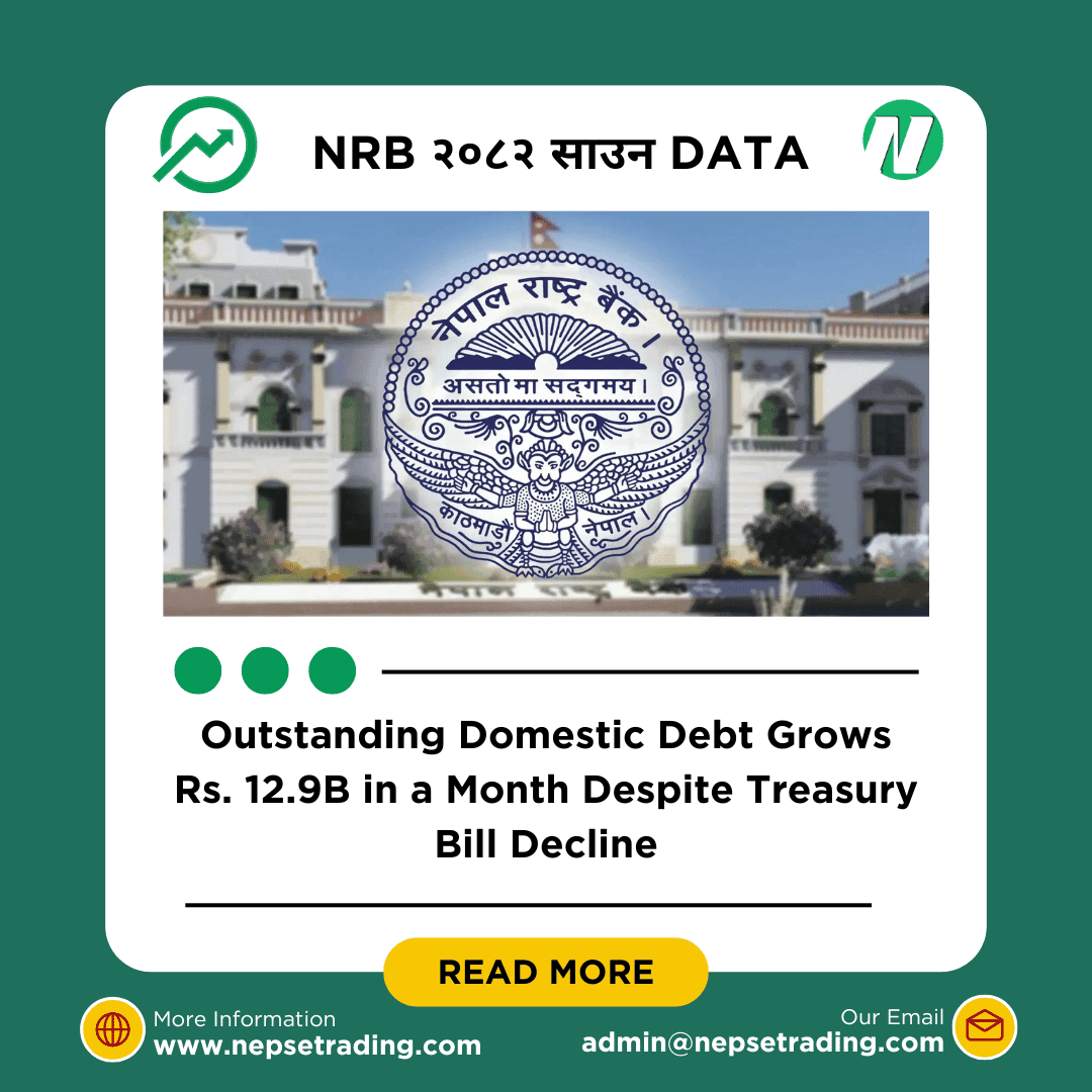 Outstanding Domestic Debt Grows Rs. 12.9B in a Month Despite Treasury Bill Decline